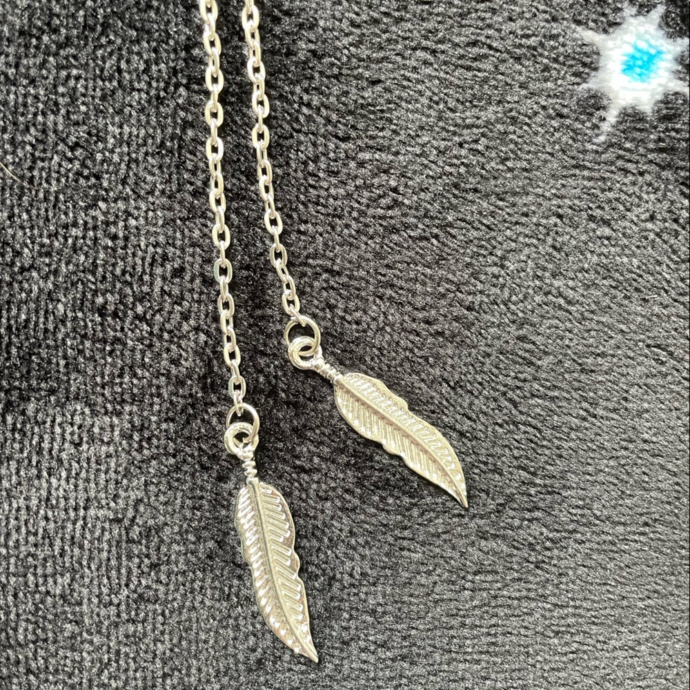 Boho silver necklace